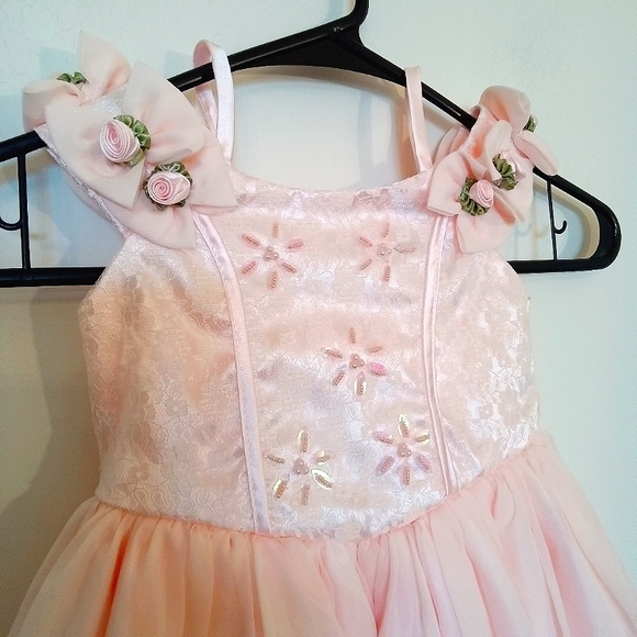Beautiful Special Occasion Dress with Rosettes - Picture 2 of 10